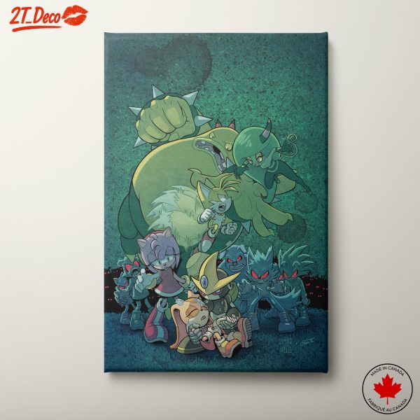 Dynamic Sonic Anime Art Featuring Iconic Characters
