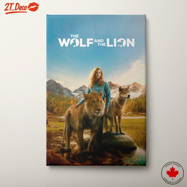 Adventurous Scene with a Lion and a Wolf