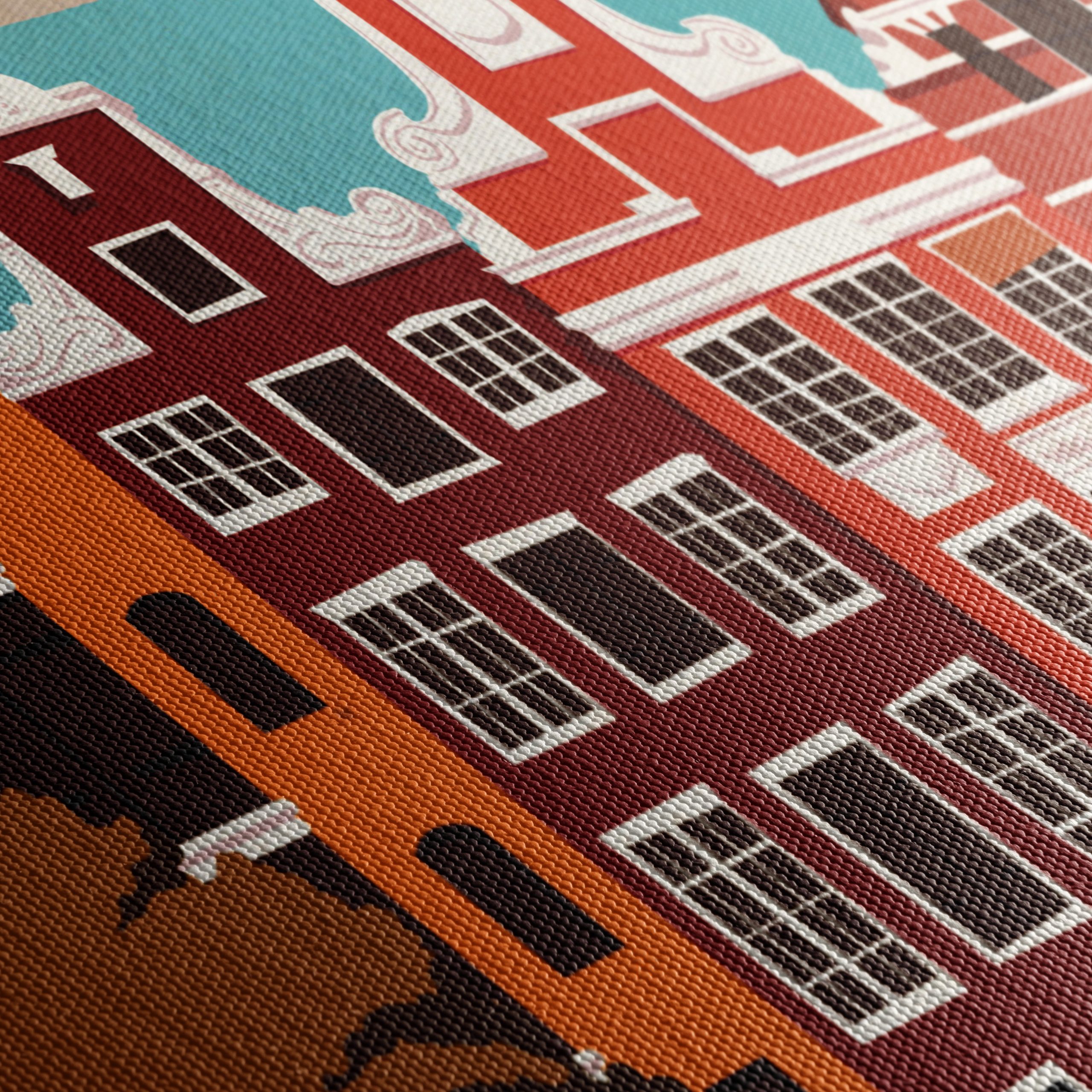 Stylized Amsterdam Cityscape Art - Image 5
