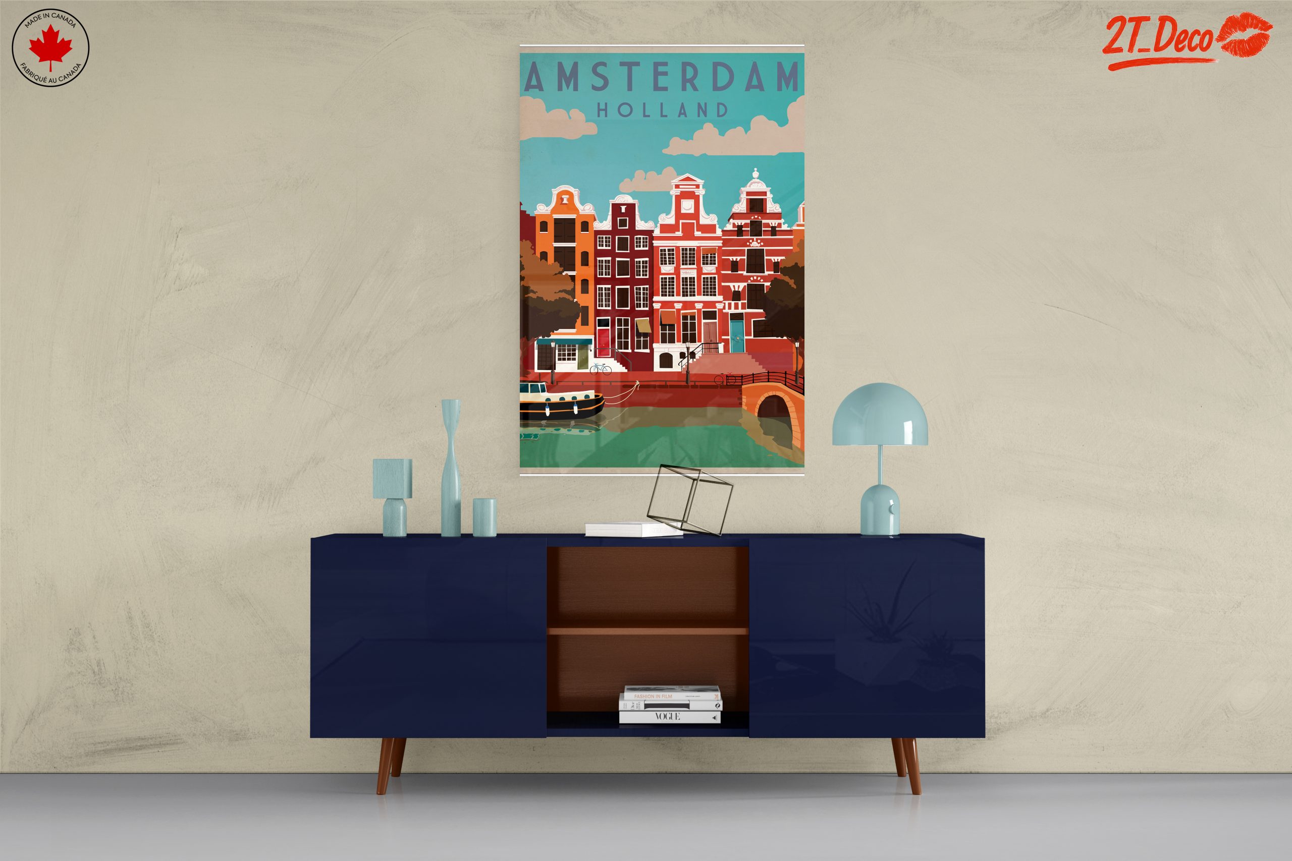 Stylized Amsterdam Cityscape Art - Image 8