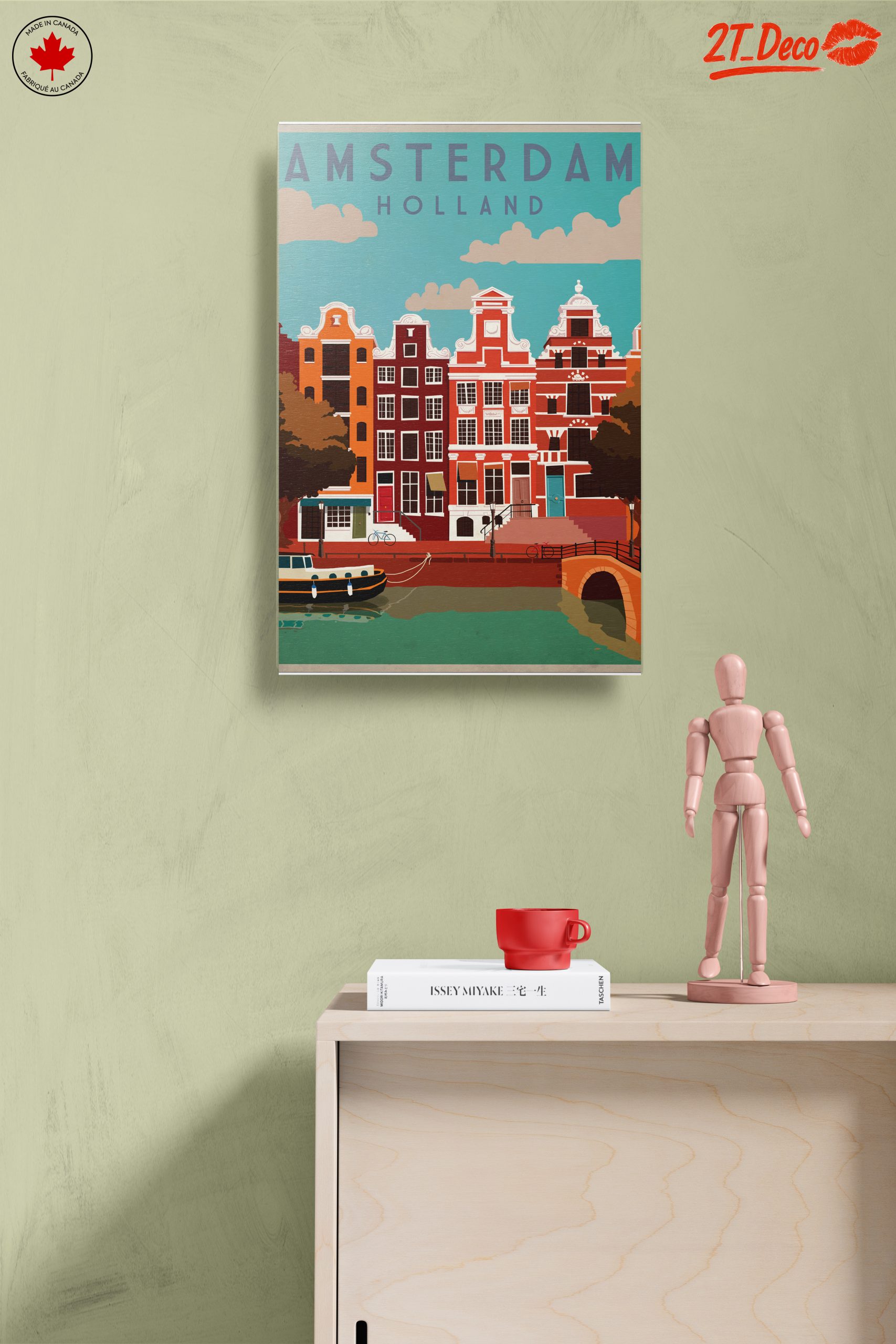 Stylized Amsterdam Cityscape Art - Image 14
