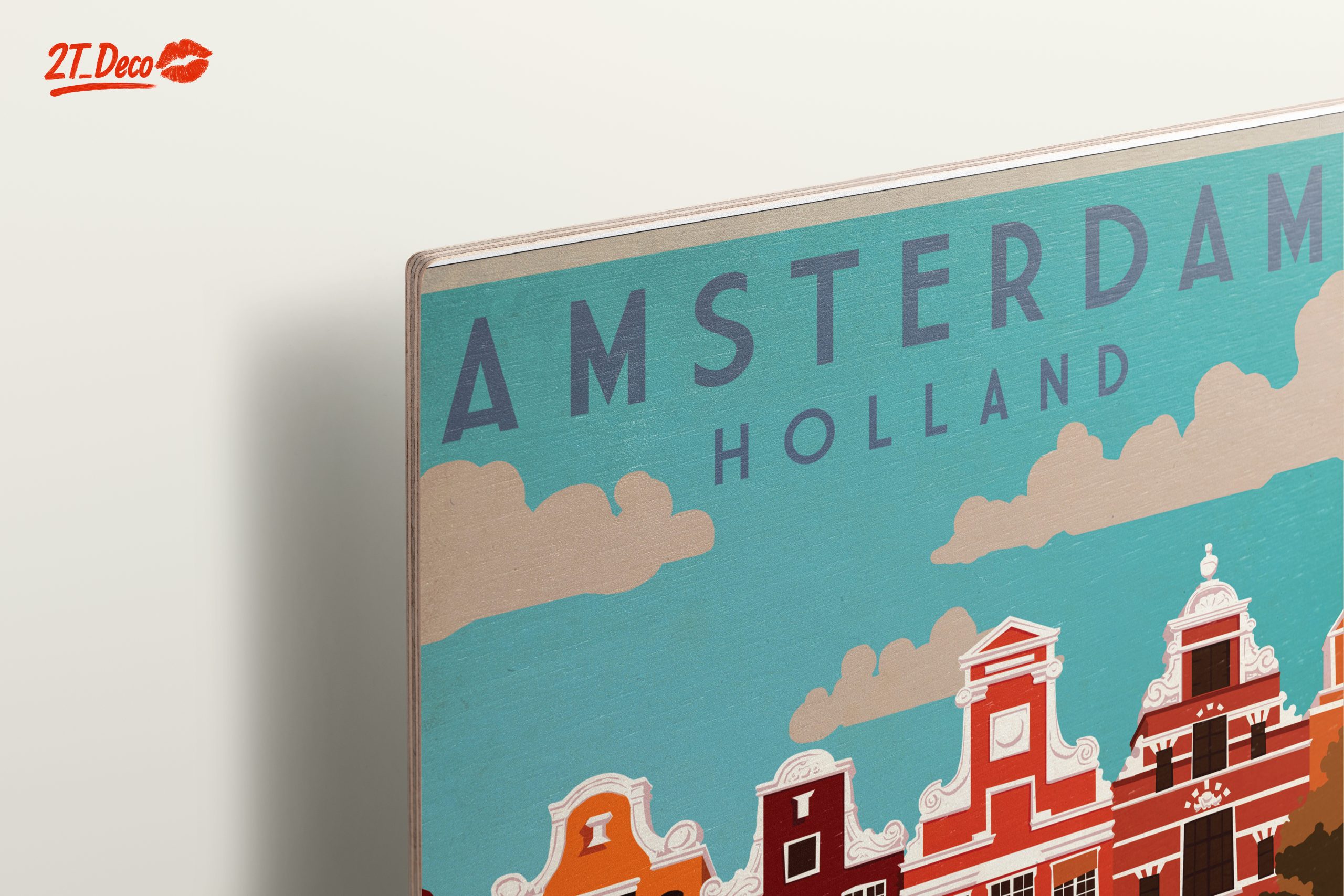 Stylized Amsterdam Cityscape Art - Image 15