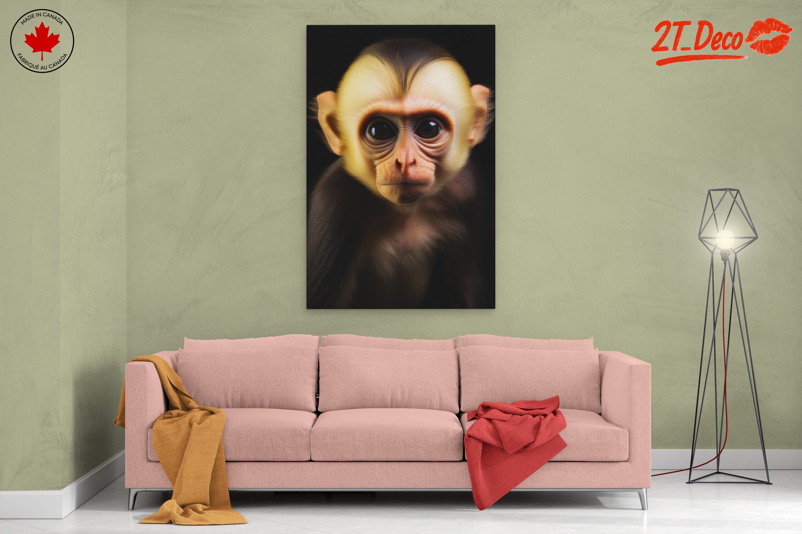 Stunning Monkey Portrait Wall Art - Image 2