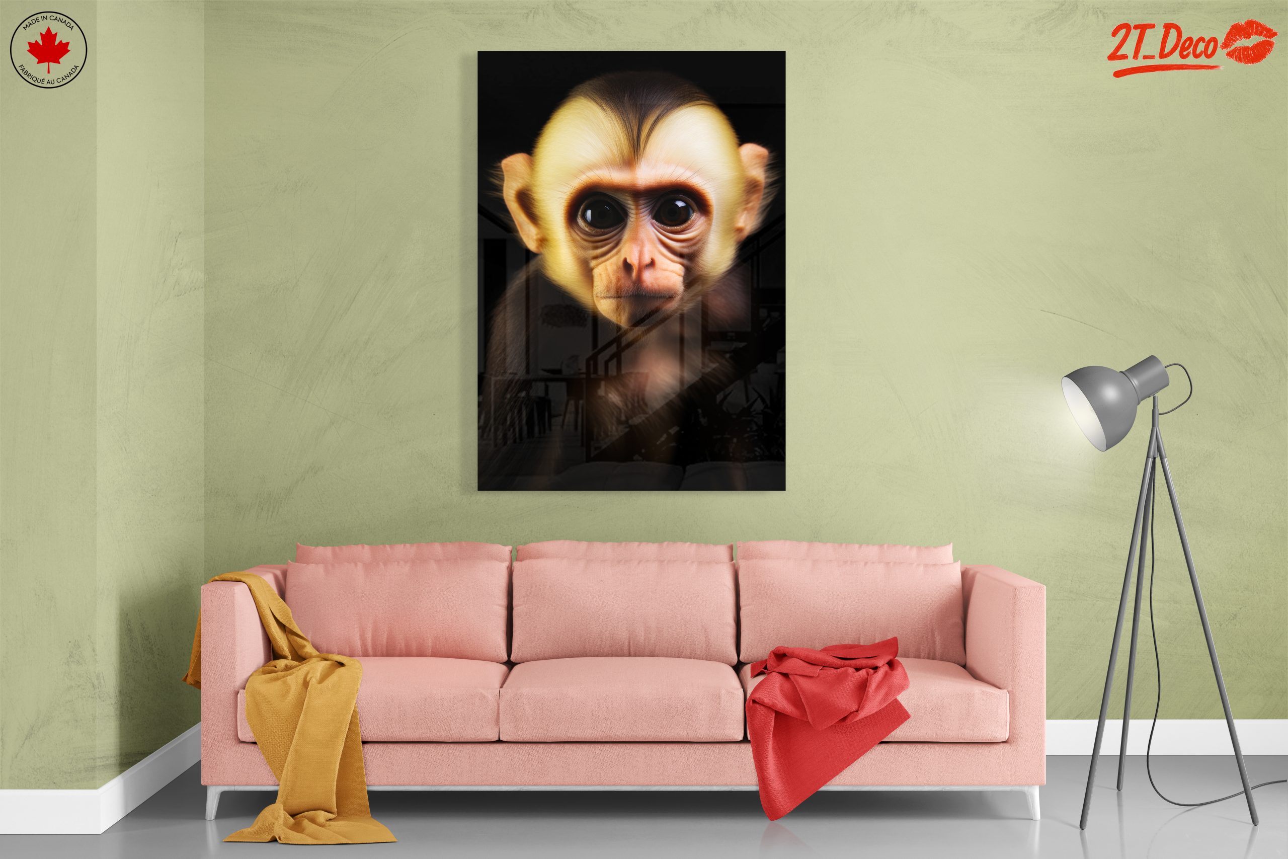 Stunning Monkey Portrait Wall Art - Image 7