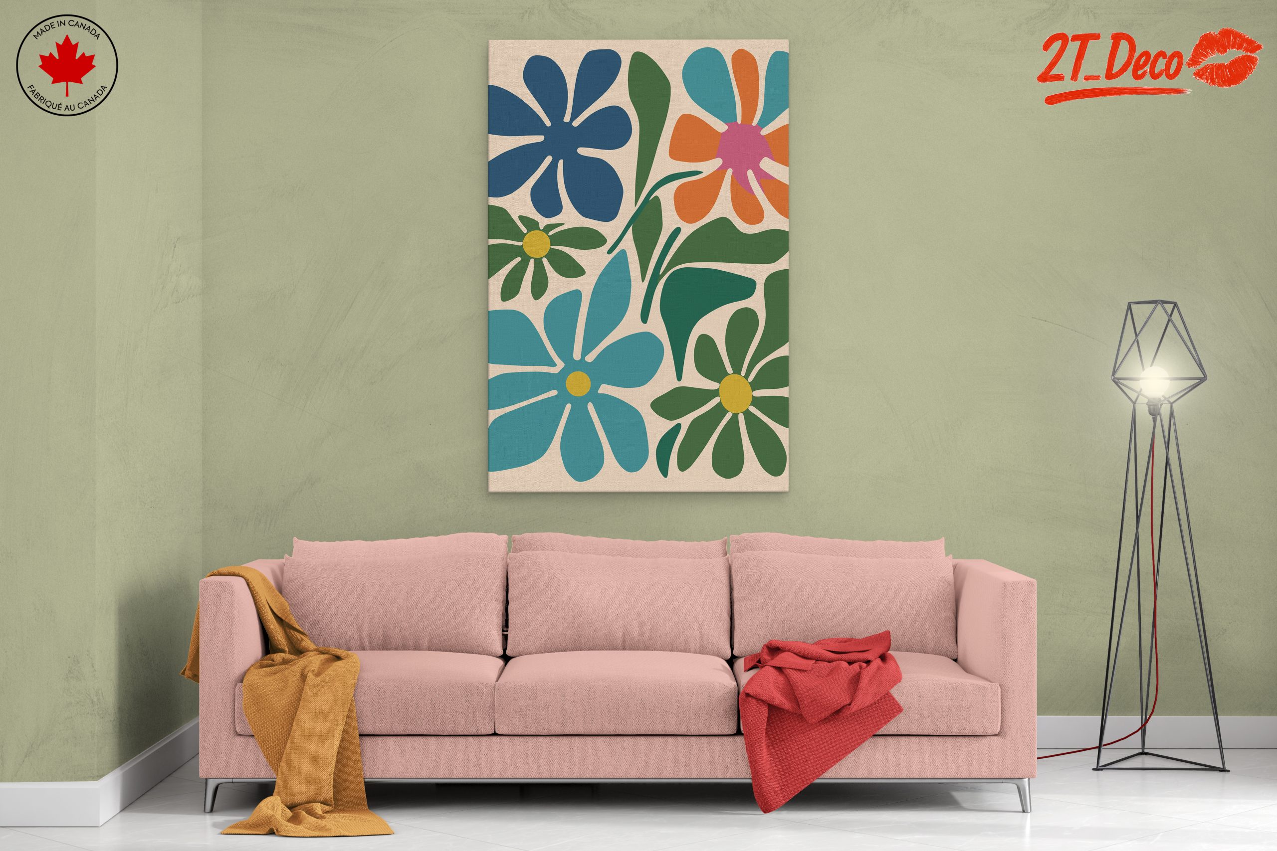 Colorful Botanical Abstract Floral Art 3 - Image 2