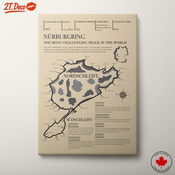 Nürburgring Track Map Art