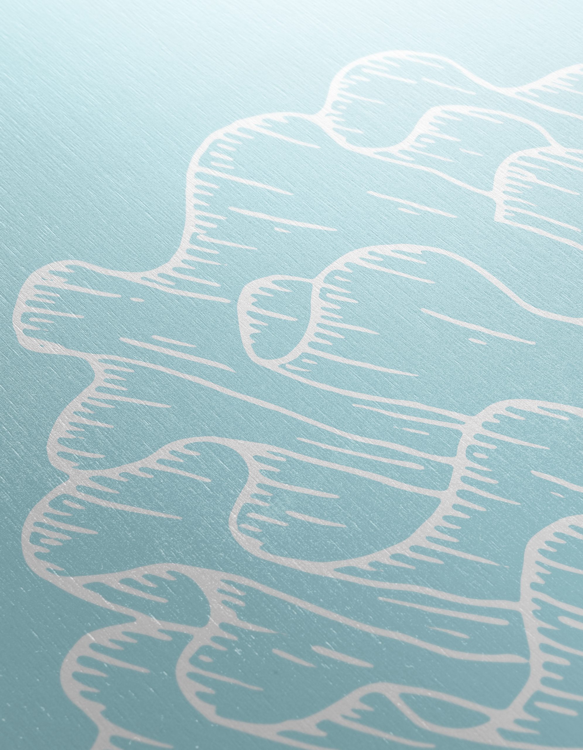 Stylized Coral Artwork in Soft Blue - Image 12