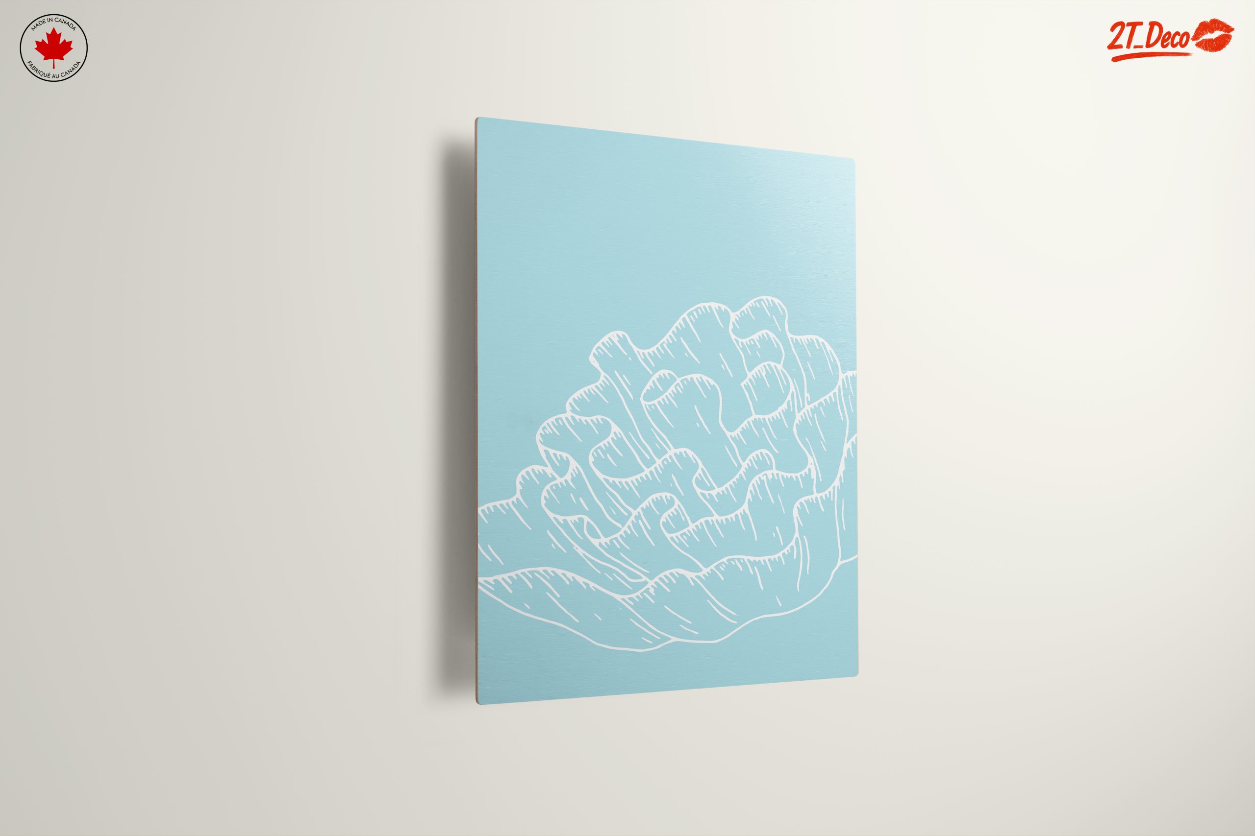 Stylized Coral Artwork in Soft Blue - Image 13