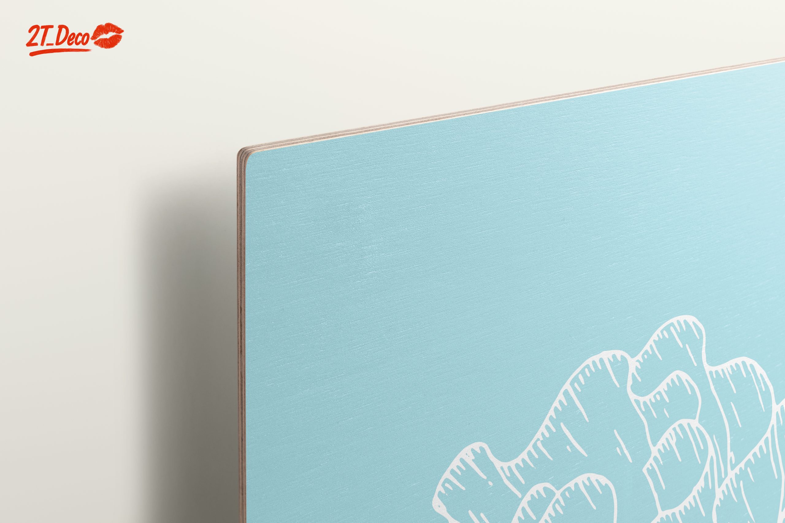 Stylized Coral Artwork in Soft Blue - Image 15