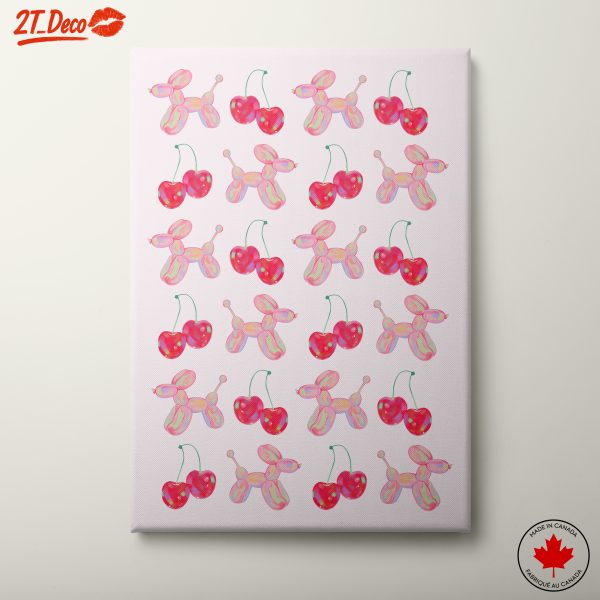 Whimsical Doodle Art of Balloons and Cherries