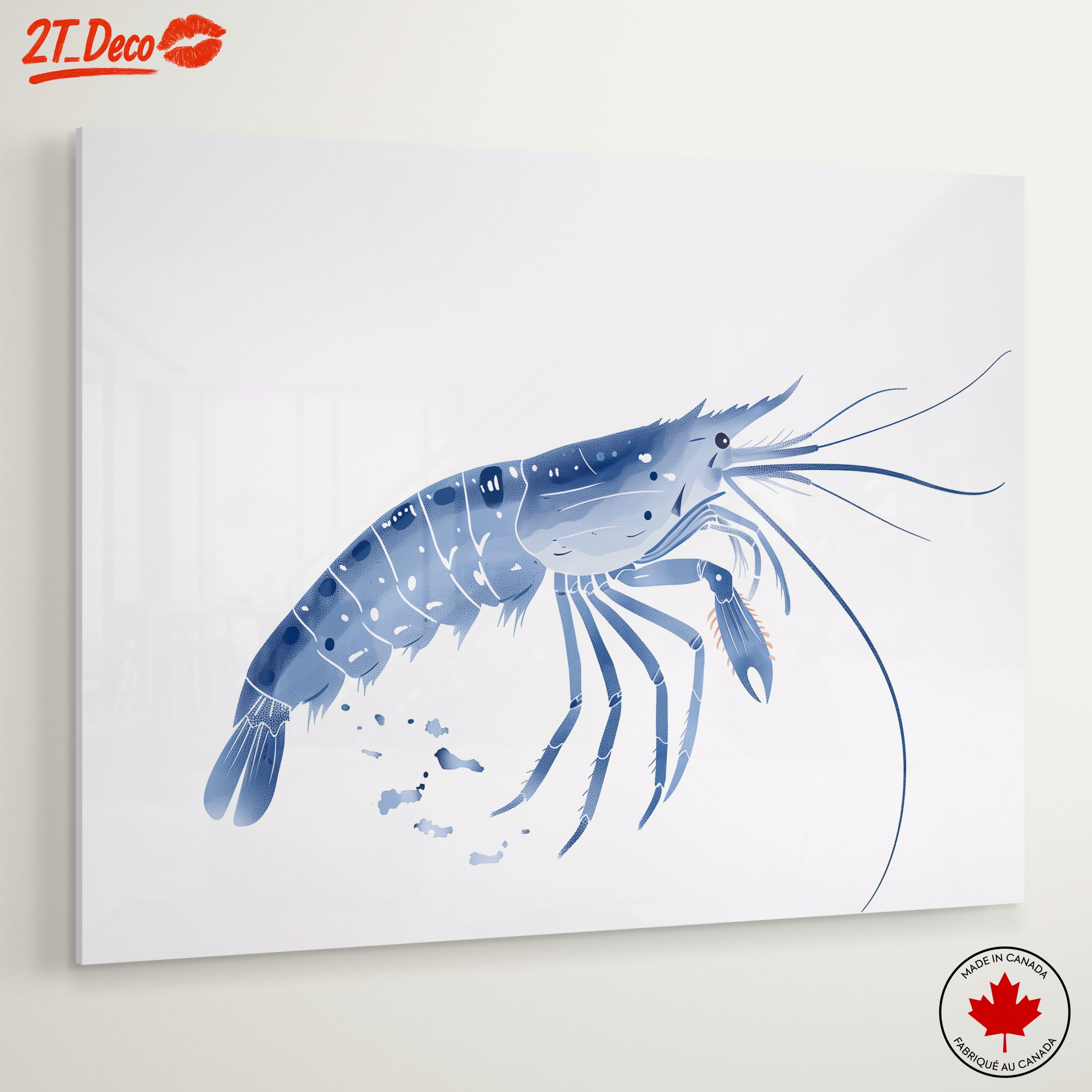 Stylized Shrimp in Abstract Marine Art - Image 6
