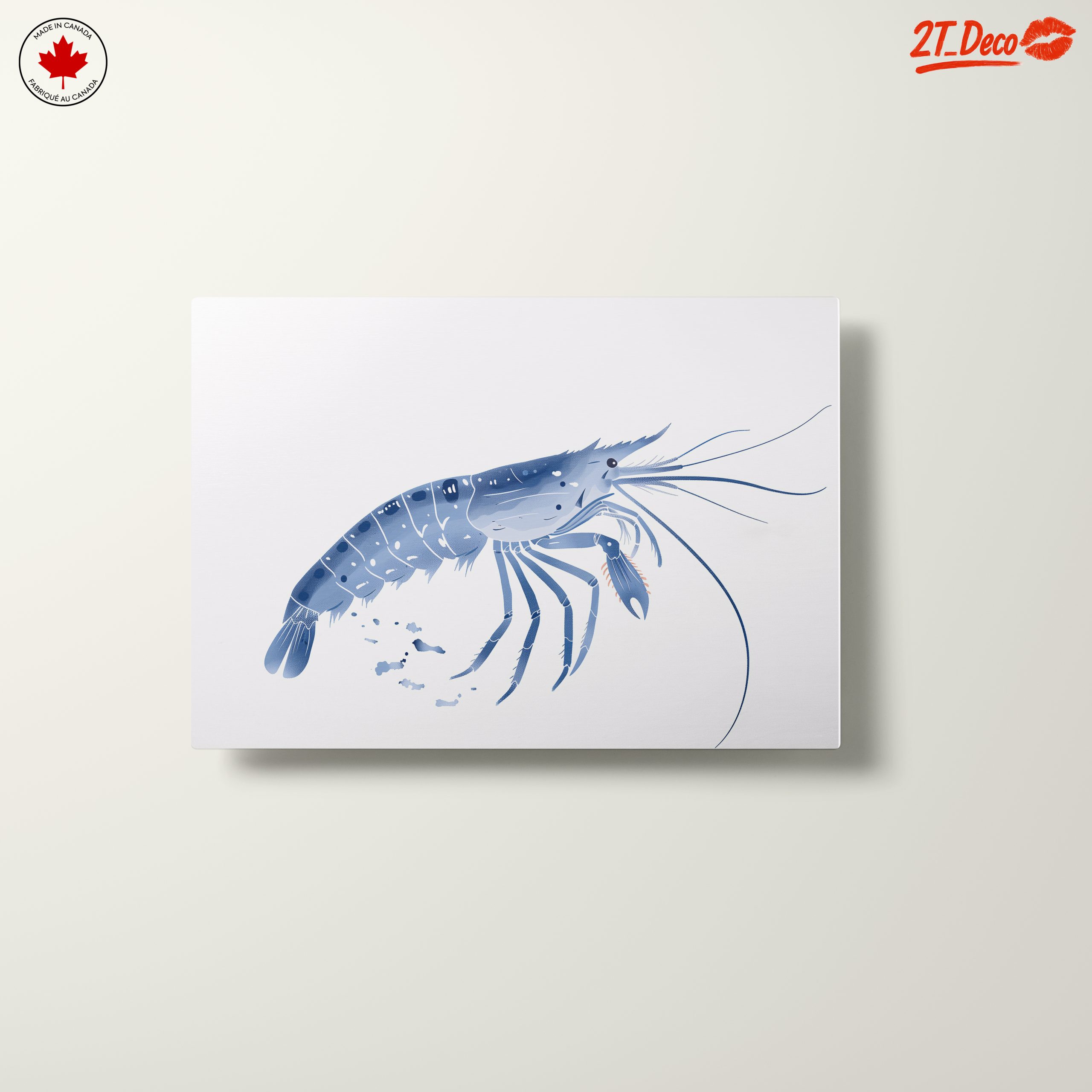 Stylized Shrimp in Abstract Marine Art - Image 10