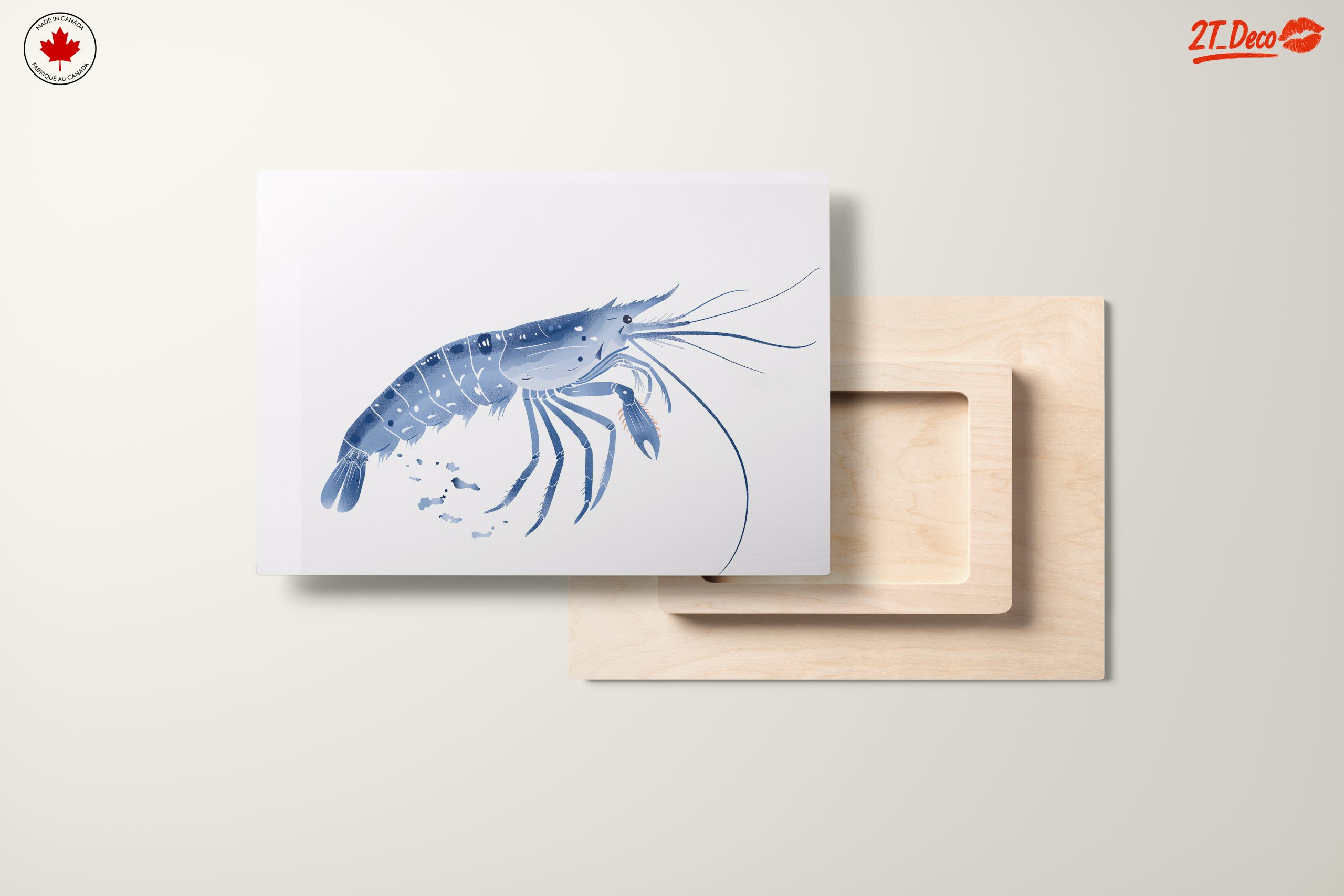Stylized Shrimp in Abstract Marine Art - Image 11