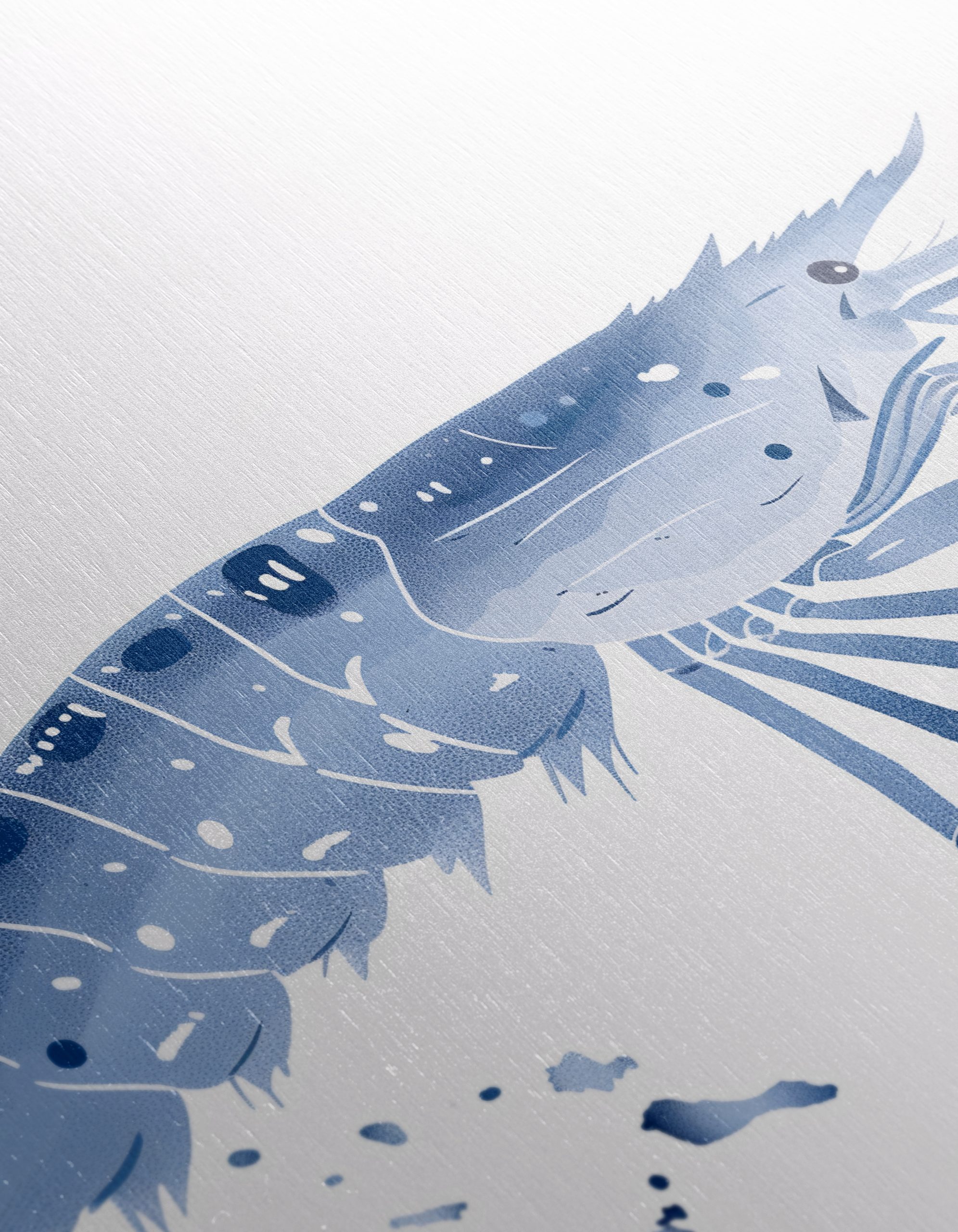 Stylized Shrimp in Abstract Marine Art - Image 12