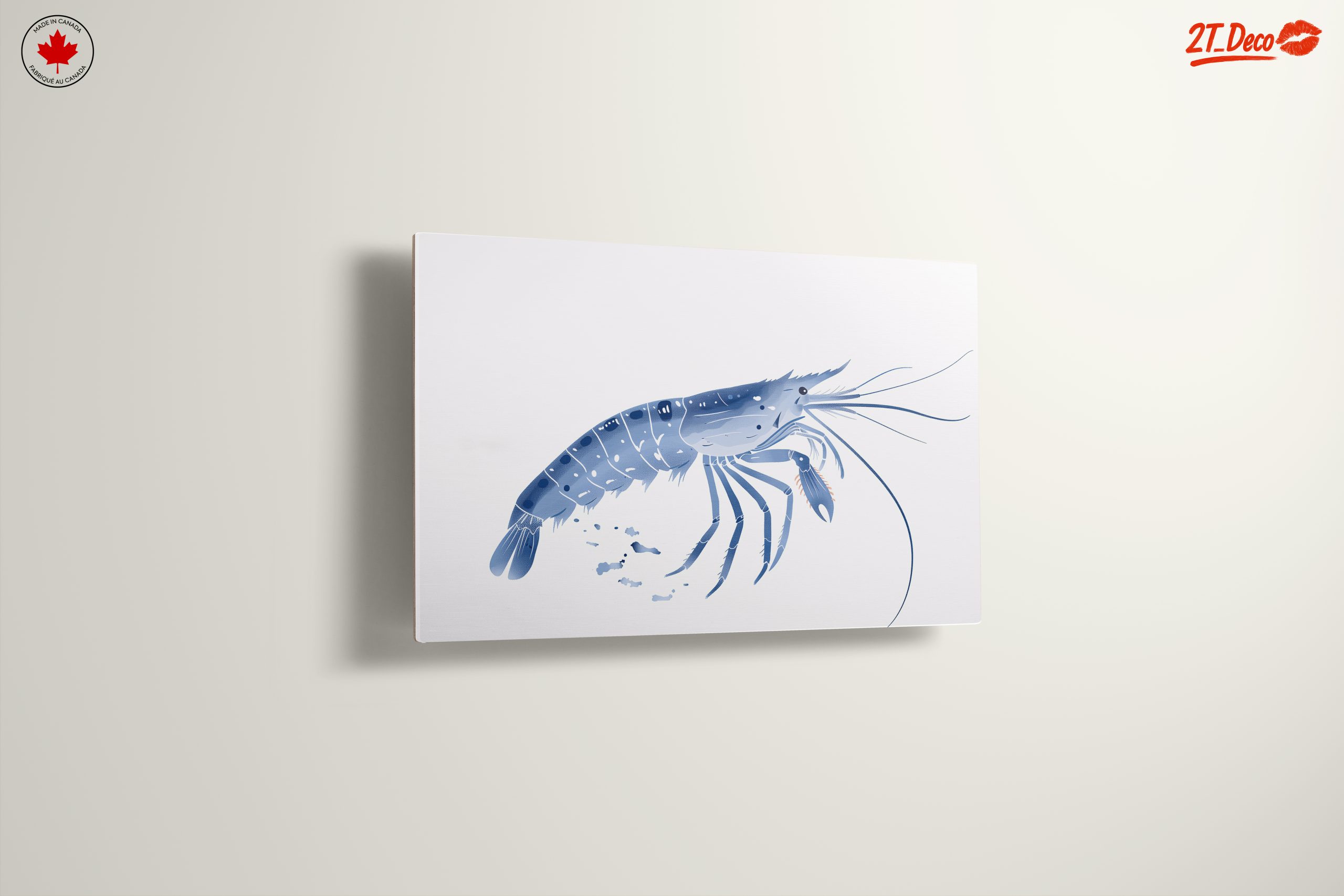 Stylized Shrimp in Abstract Marine Art - Image 13