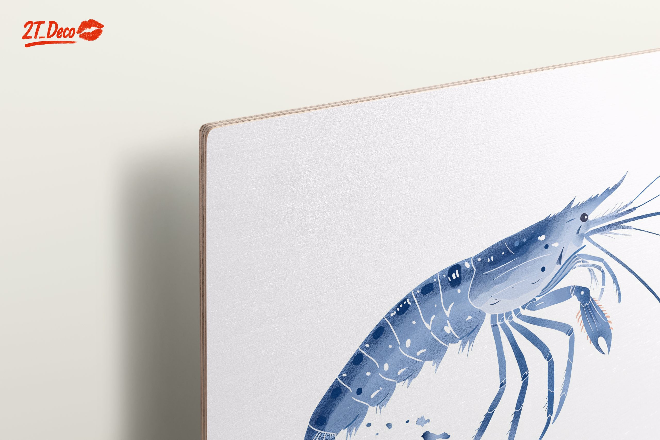 Stylized Shrimp in Abstract Marine Art - Image 15