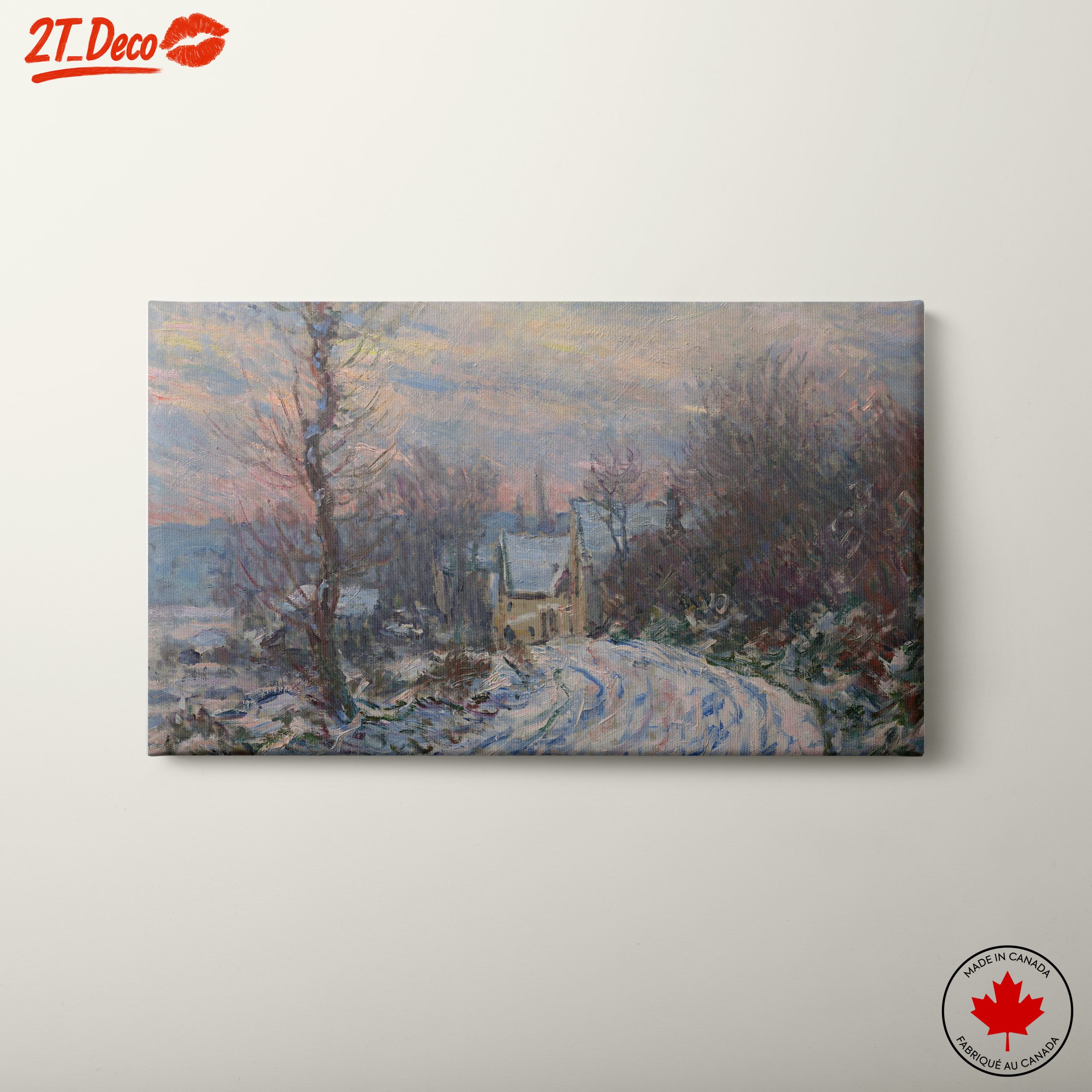 Charming Winter Landscape with Snow