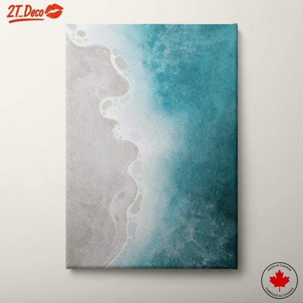 Tranquil Beach Watercolor Art