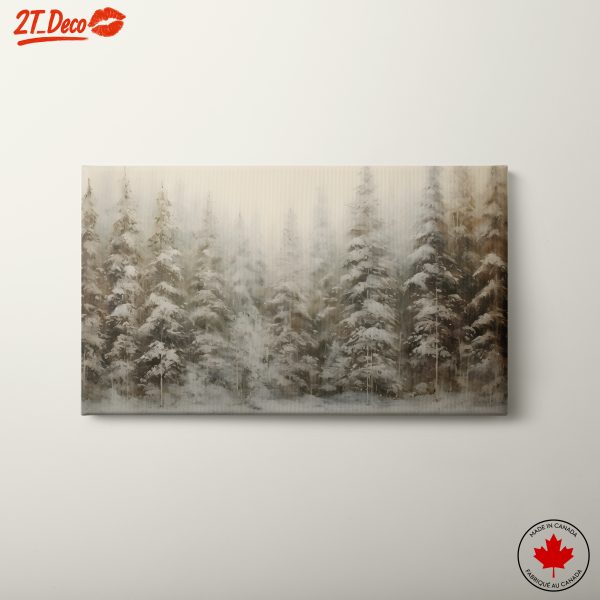 Winter Forest Scene in Snow