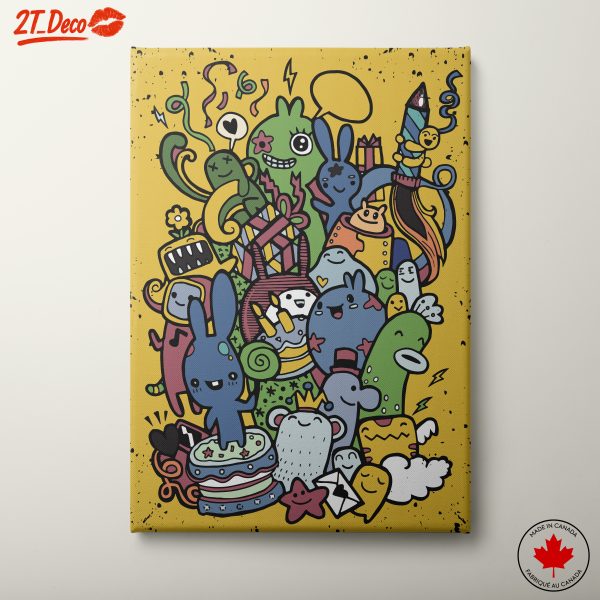 Playful Whimsical Character Art for Fun Spaces