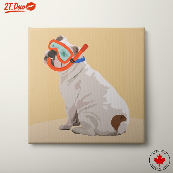 Playful Dog Wearing Snorkel Mask