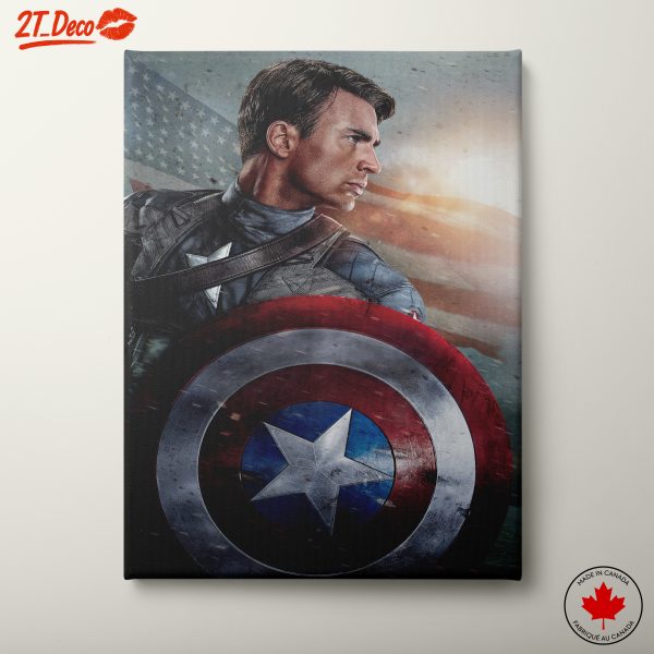 Heroic Captain America Artwork Featuring Iconic Shield