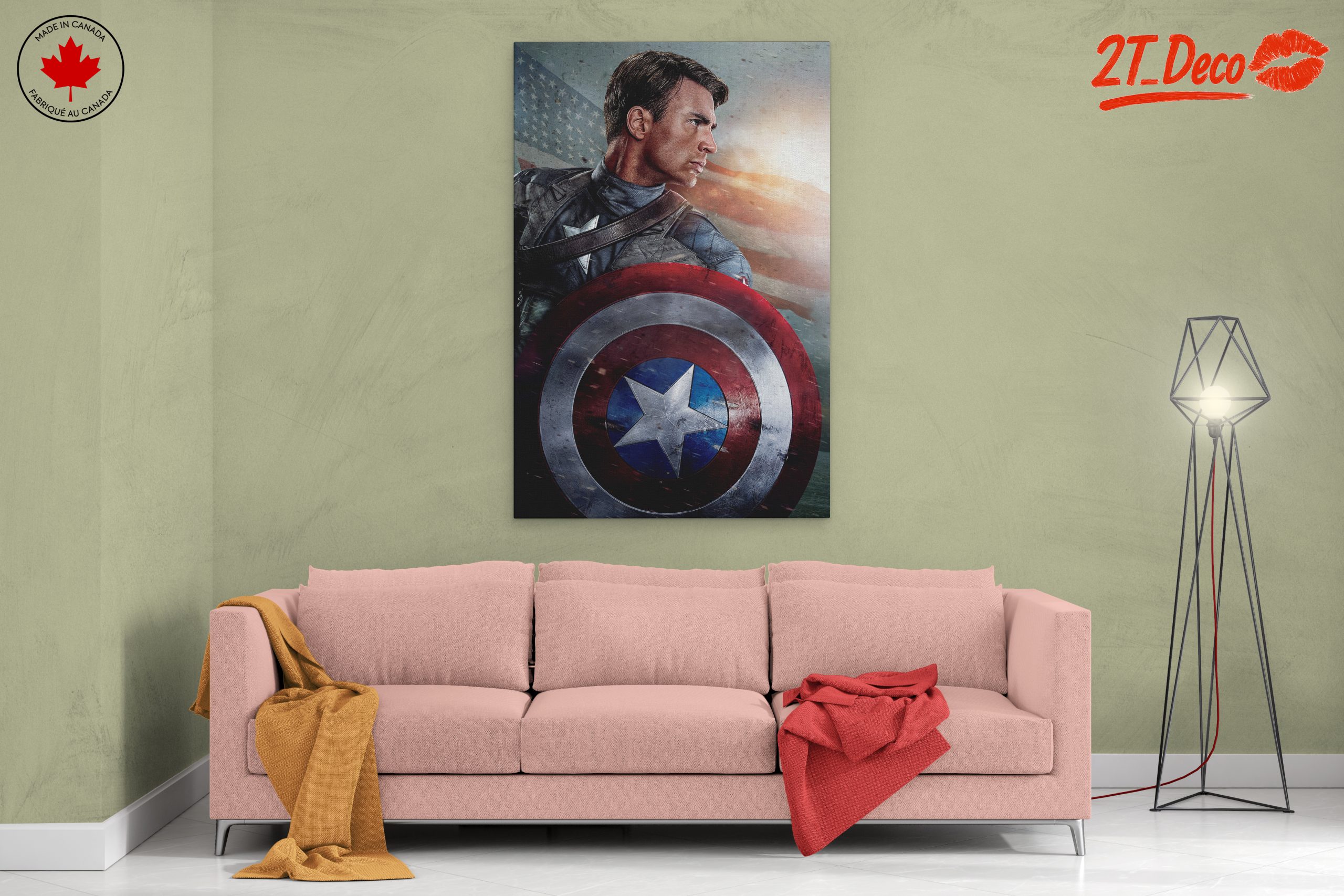 Heroic Captain America Artwork Featuring Iconic Shield - Image 2