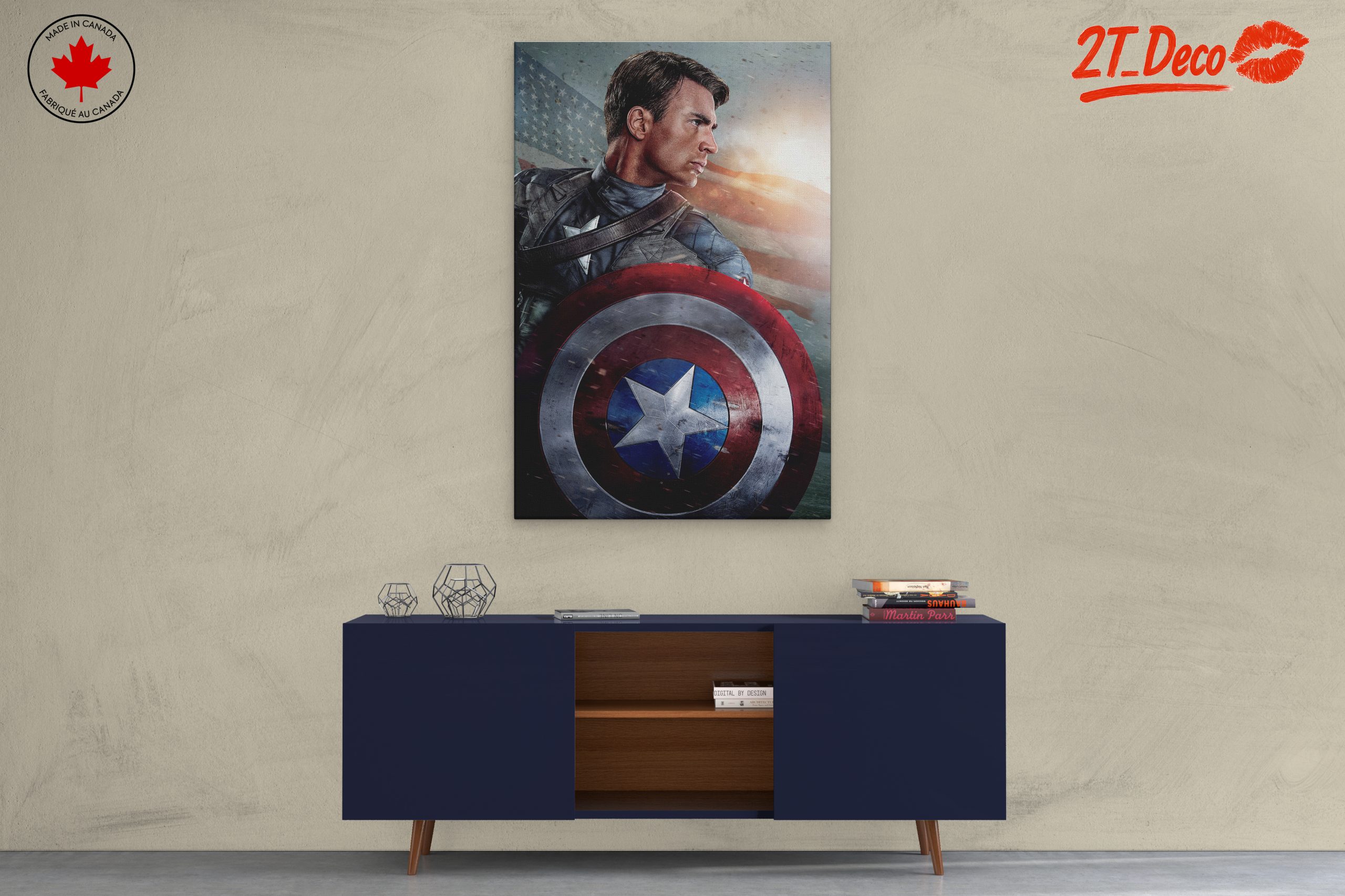Heroic Captain America Artwork Featuring Iconic Shield - Image 3