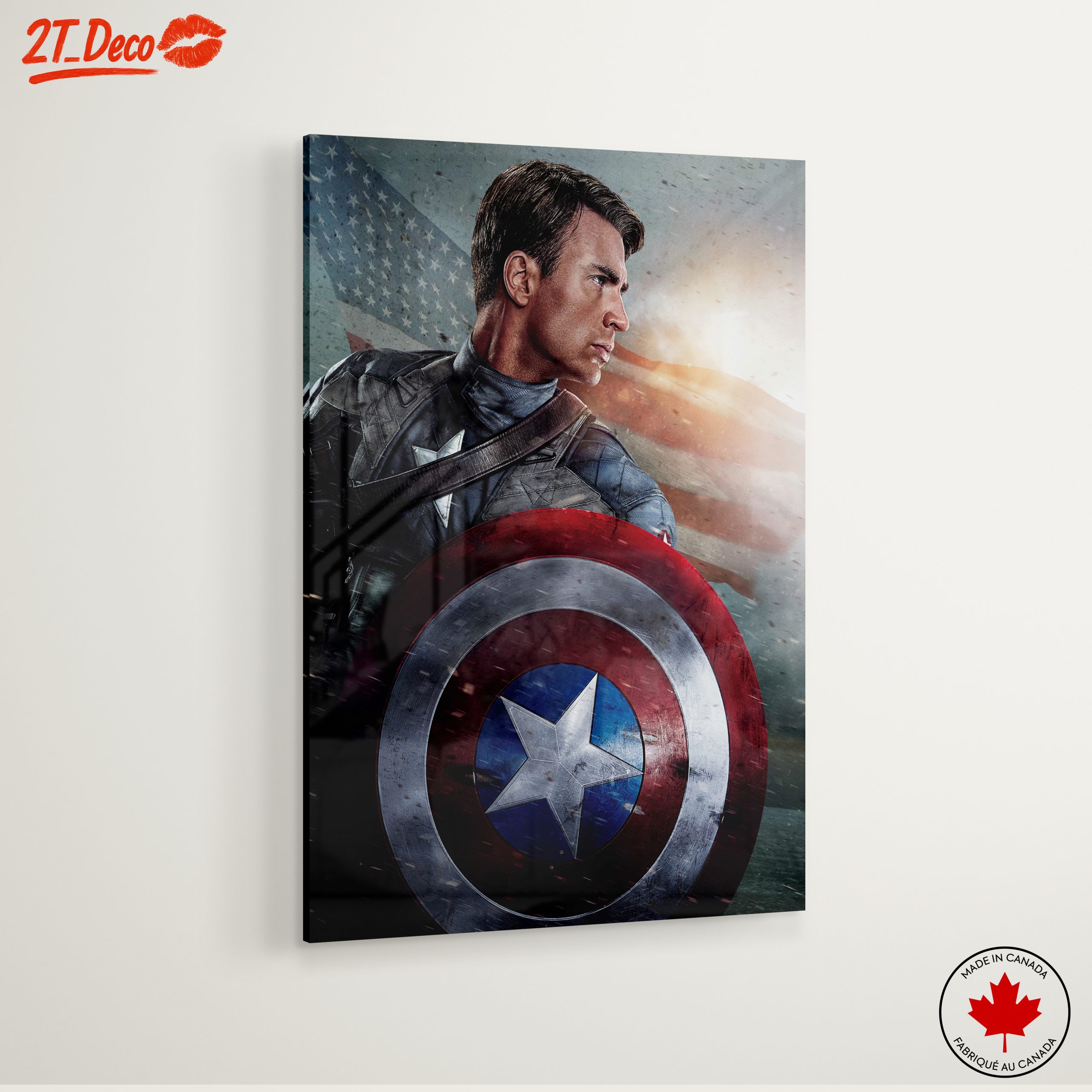 Heroic Captain America Artwork Featuring Iconic Shield - Image 6