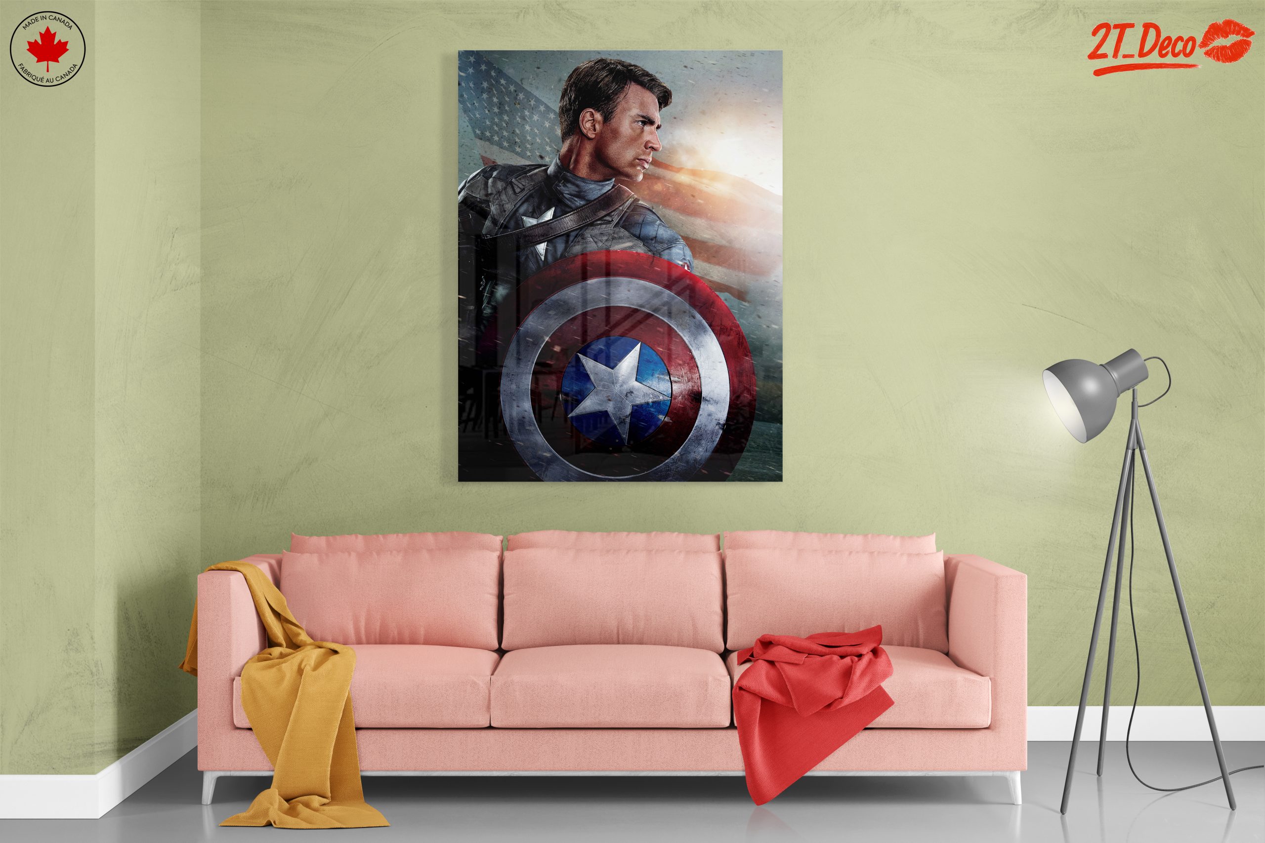 Heroic Captain America Artwork Featuring Iconic Shield - Image 7