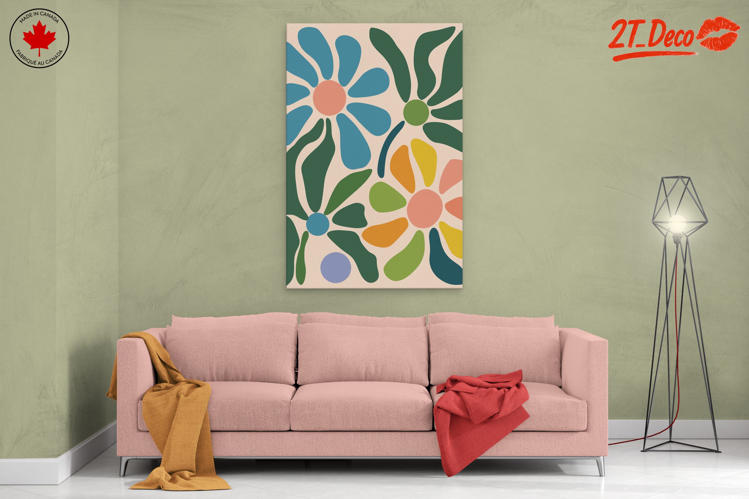 Colorful Abstract Botanical Artwork for Modern Homes - Image 2