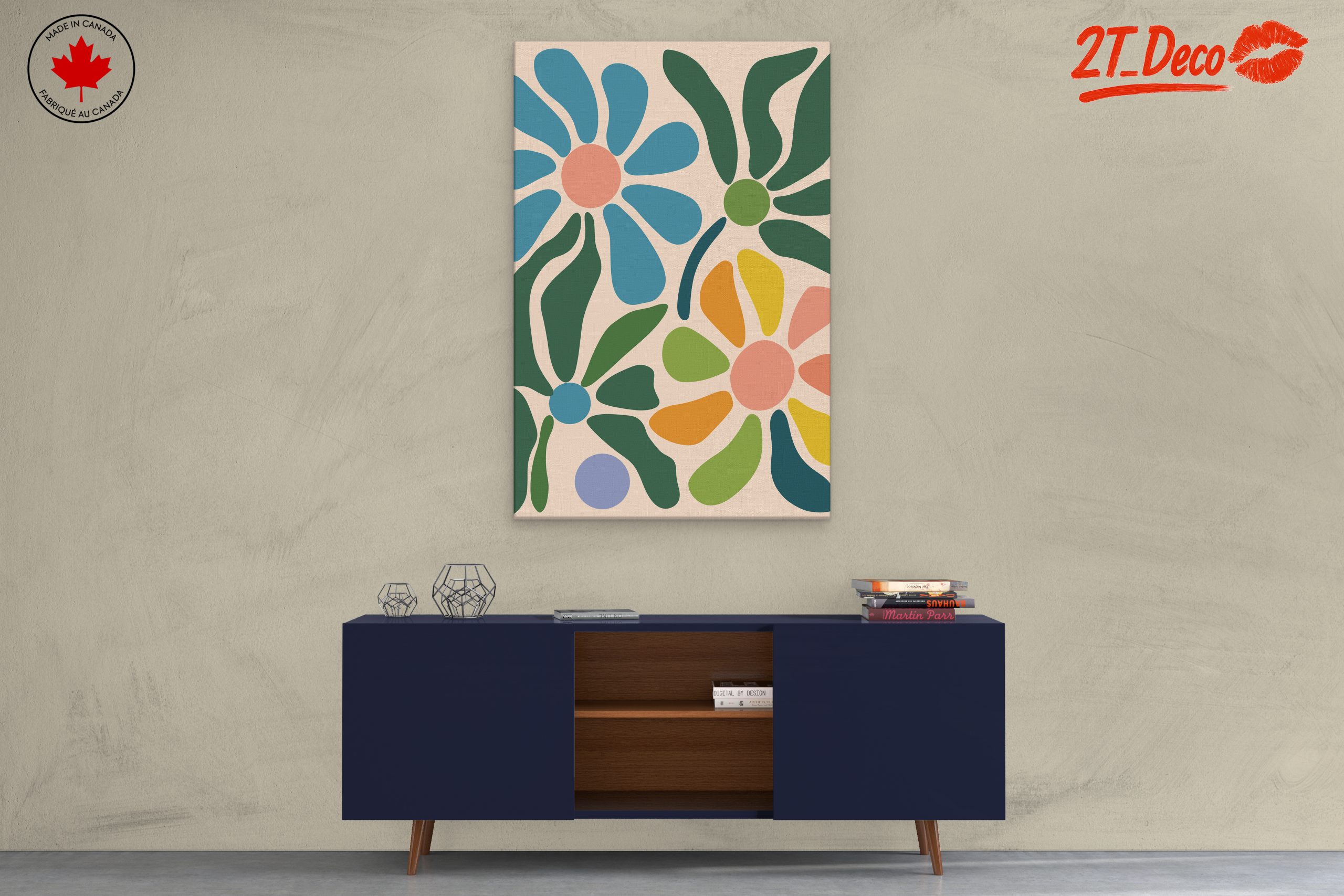 Colorful Abstract Botanical Artwork for Modern Homes - Image 3