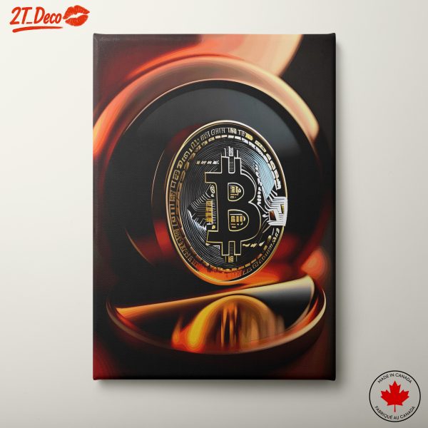 Stylized Bitcoin Cryptocurrency Art