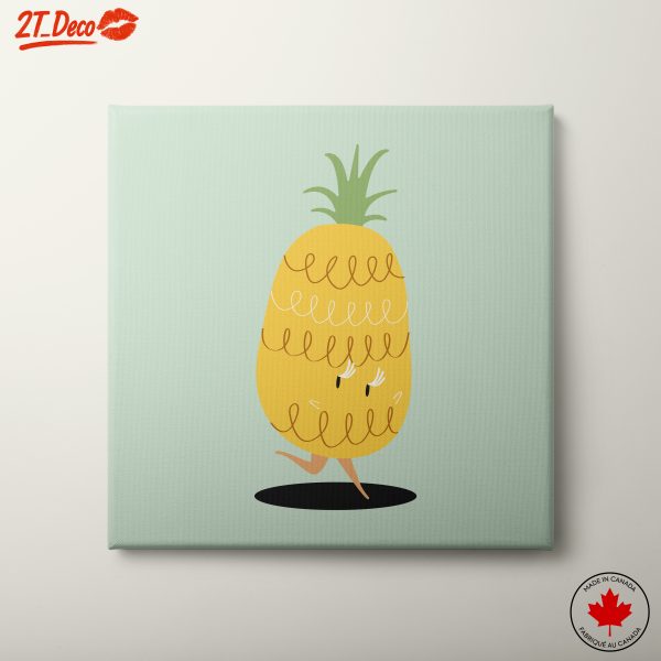 Whimsical Pineapple Character Illustration