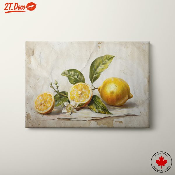 Stylized Lemon Still Life Artwork