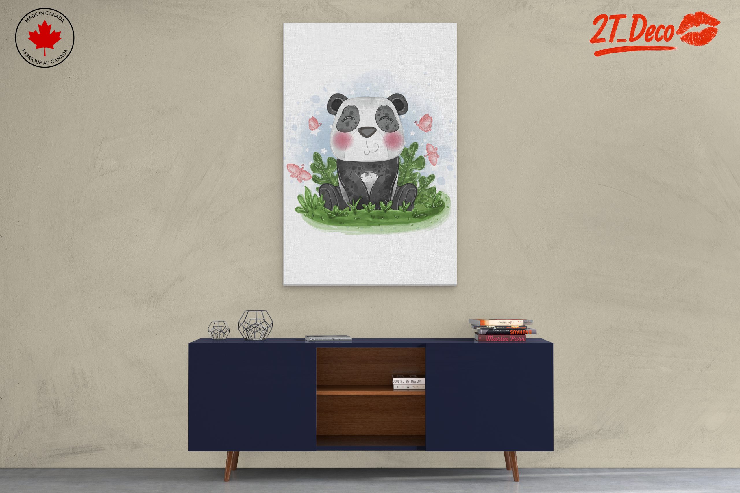 Cute Panda Surrounded by Butterflies - Image 3