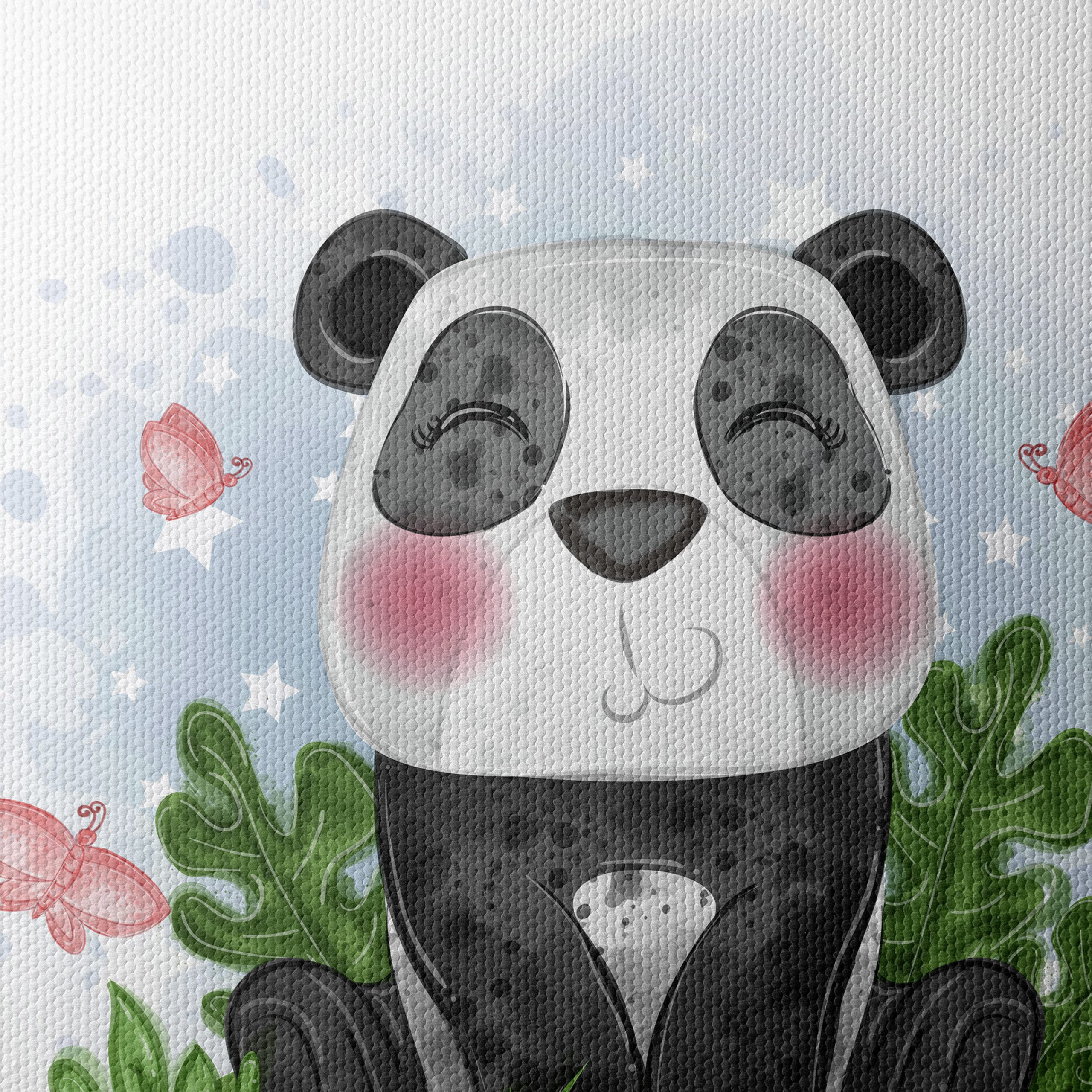 Cute Panda Surrounded by Butterflies - Image 4