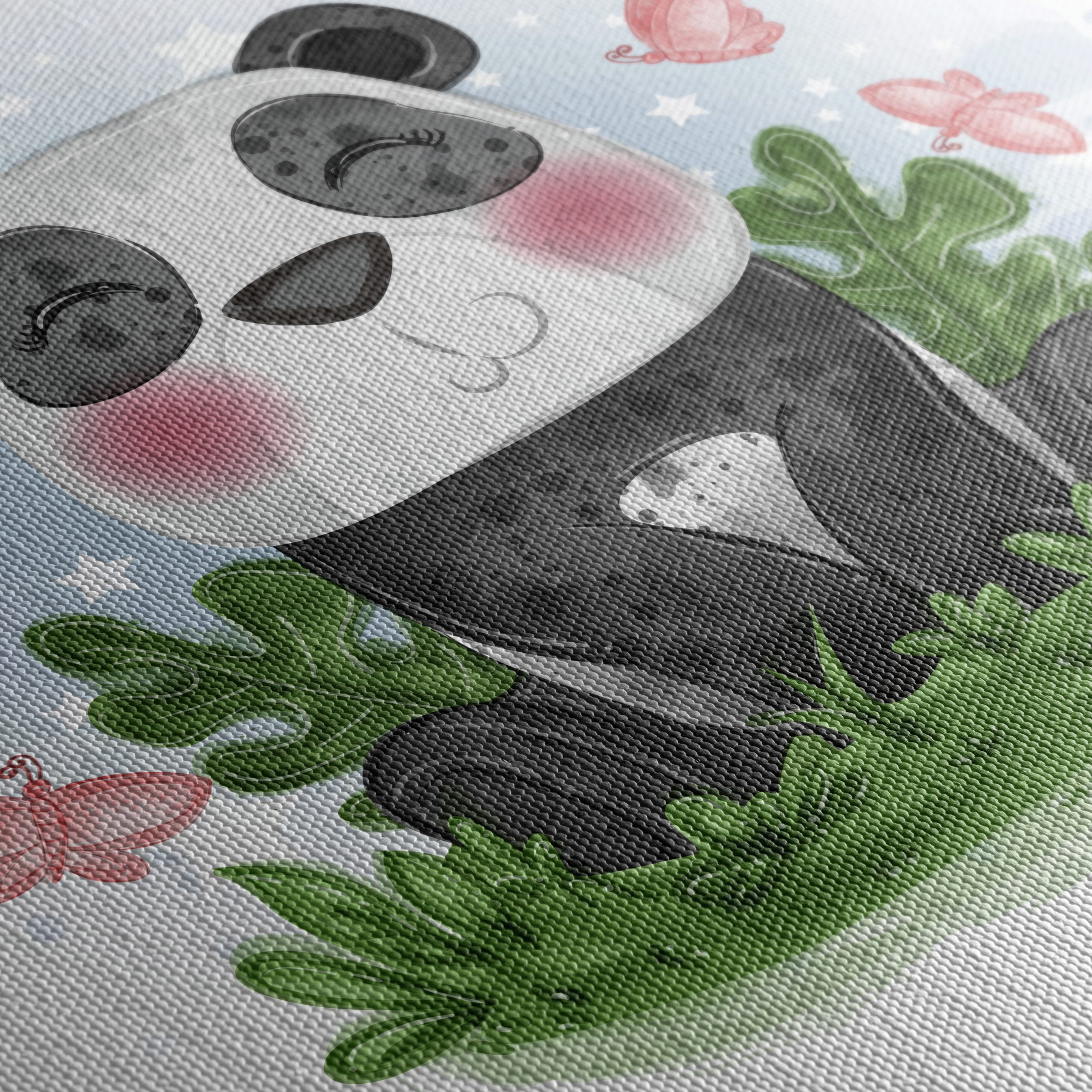 Cute Panda Surrounded by Butterflies - Image 5