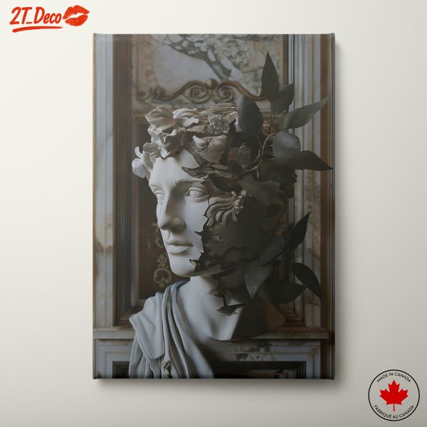 Stylized Elegant Portrait with Floral Accents