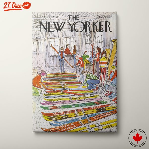 The New Yorker Magazine Cover Ski Scene