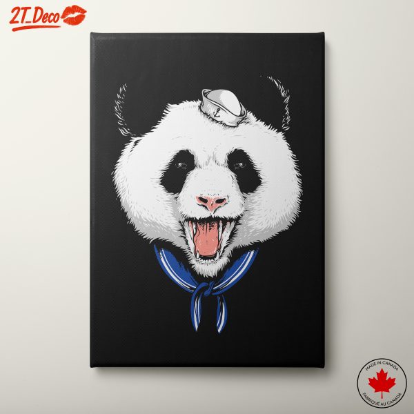 Whimsical Panda Artwork with Sailor Hat