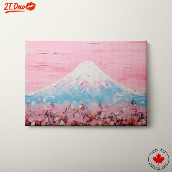 Stylized Abstract Landscape of Mount Fuji