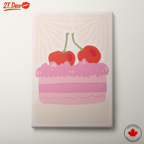 Colorful Abstract Cake with Cherries