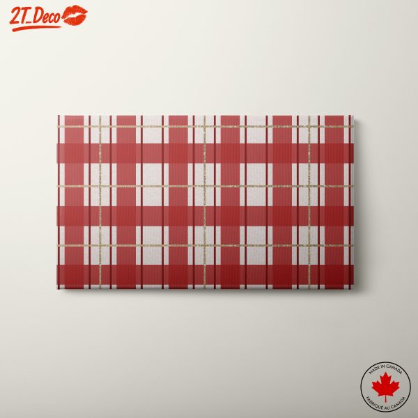 Plaid Pattern Art for Home Decoration