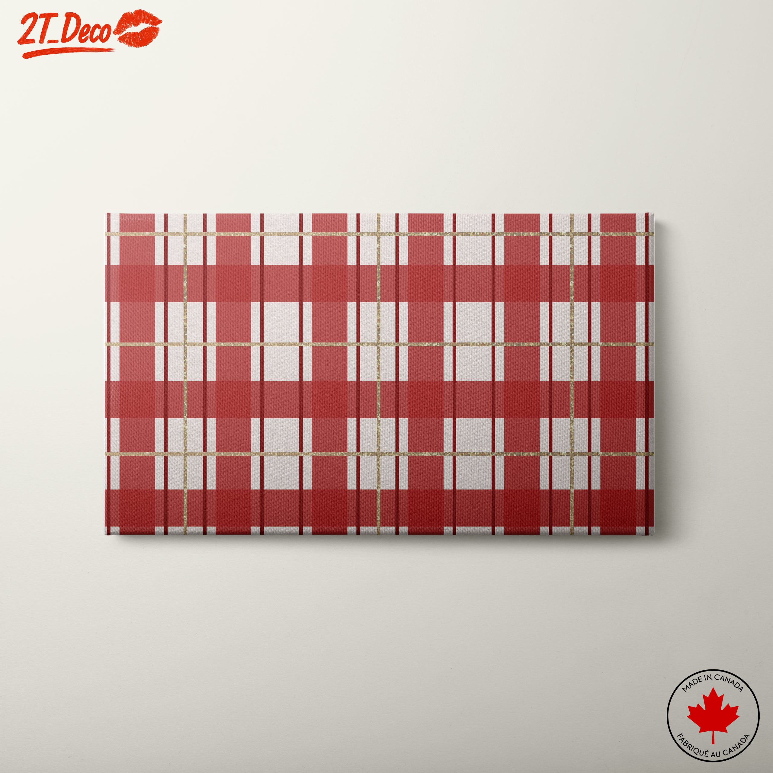 Plaid Pattern Art for Home Decoration