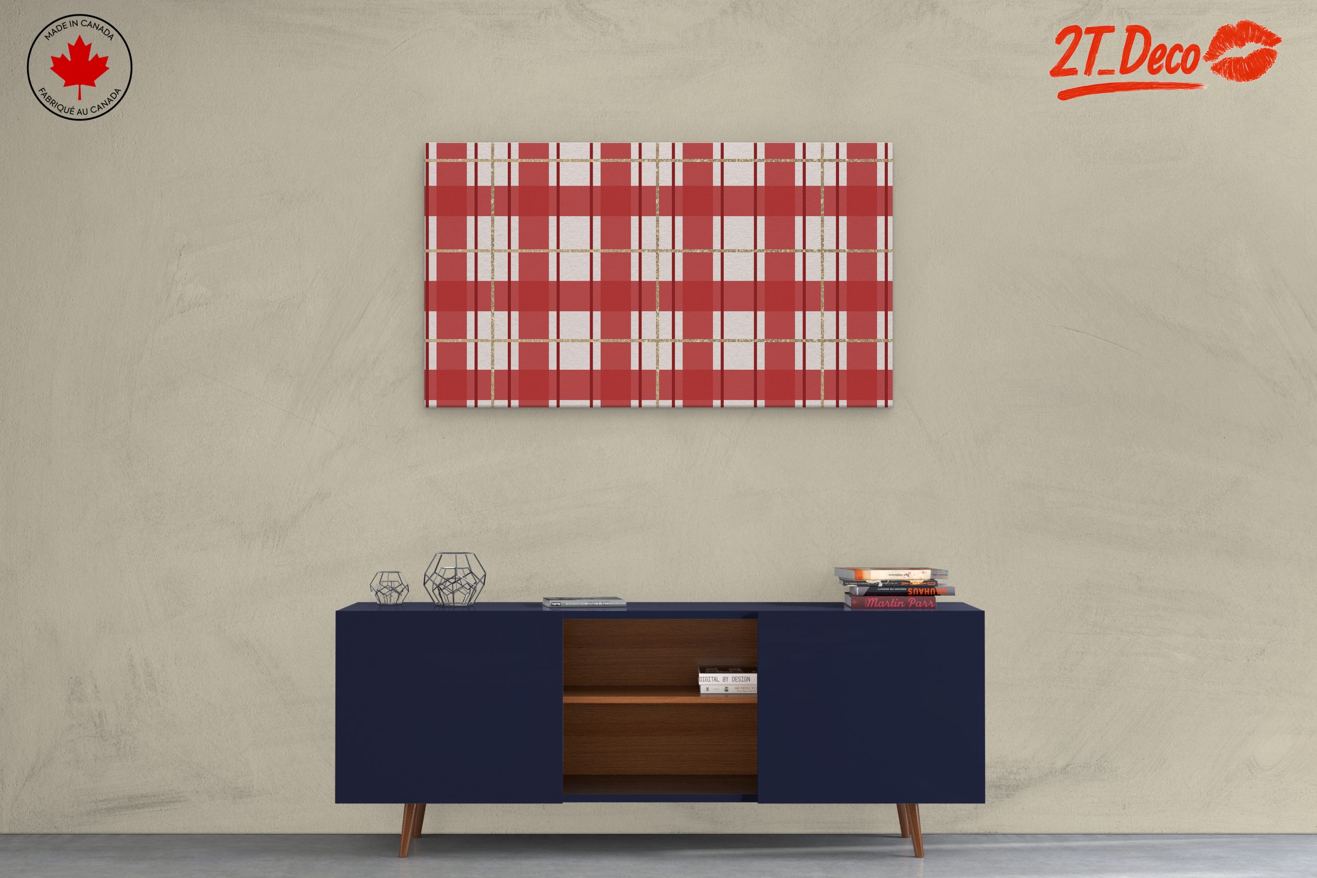 Plaid Pattern Art for Home Decoration - Image 3