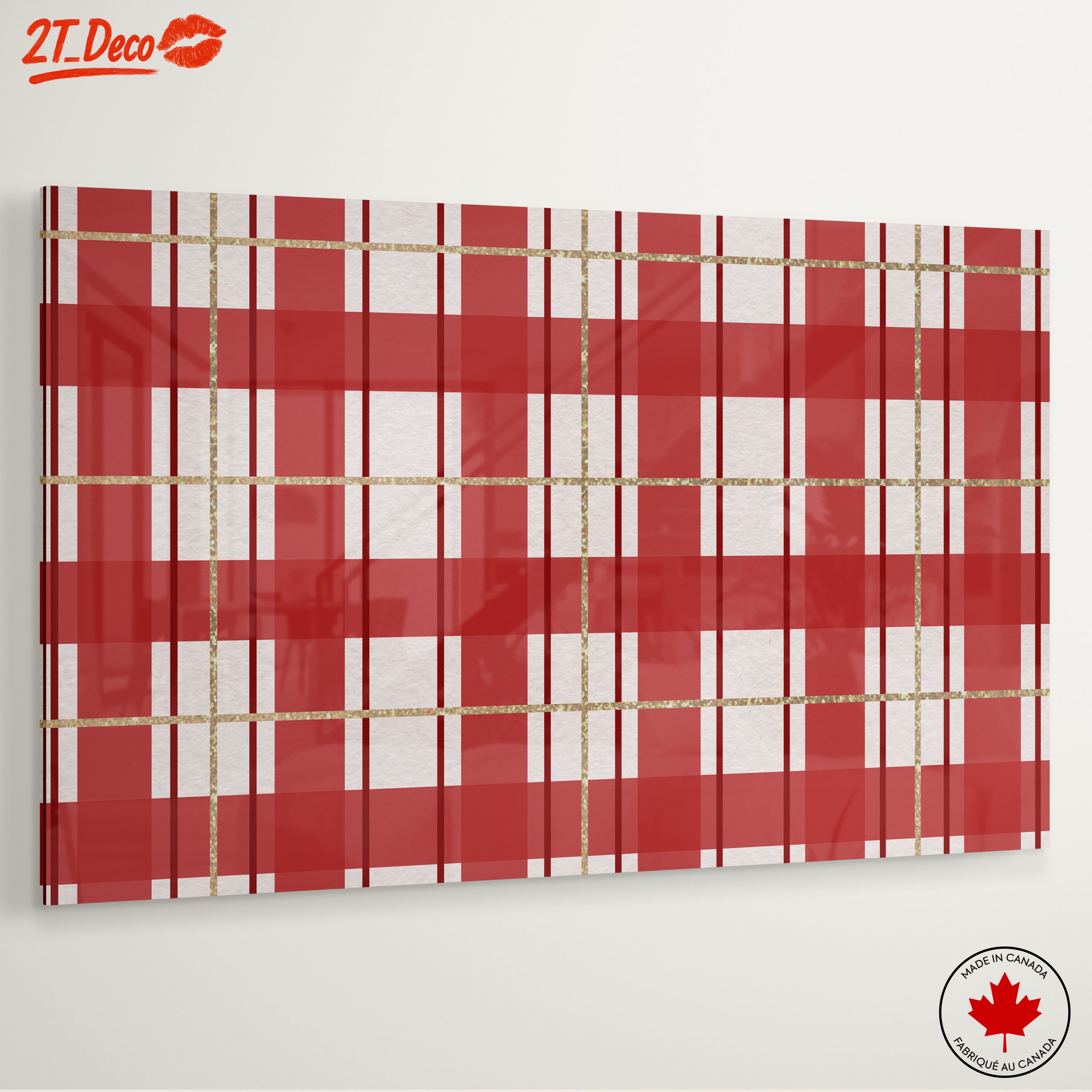 Plaid Pattern Art for Home Decoration - Image 6