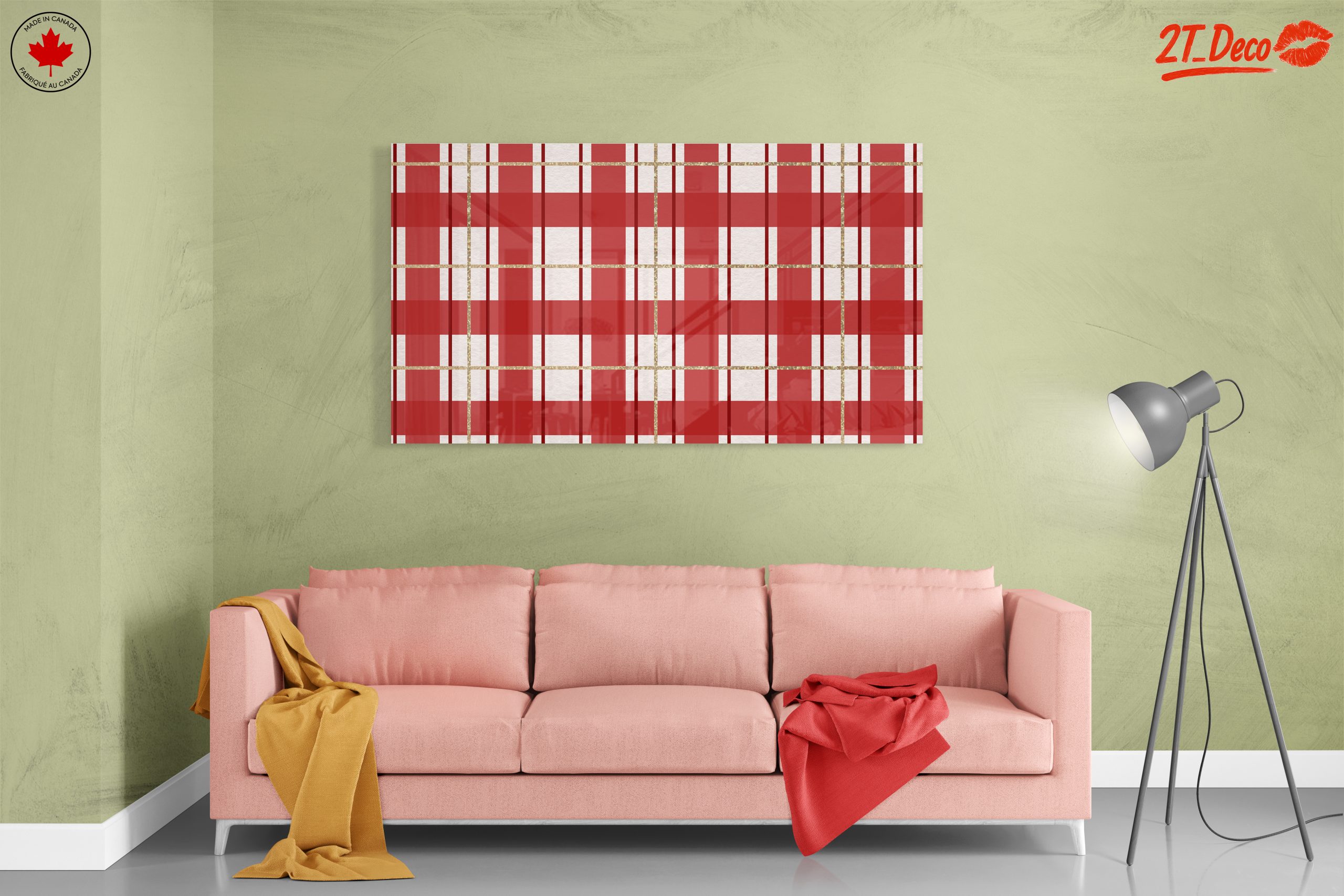 Plaid Pattern Art for Home Decoration - Image 7