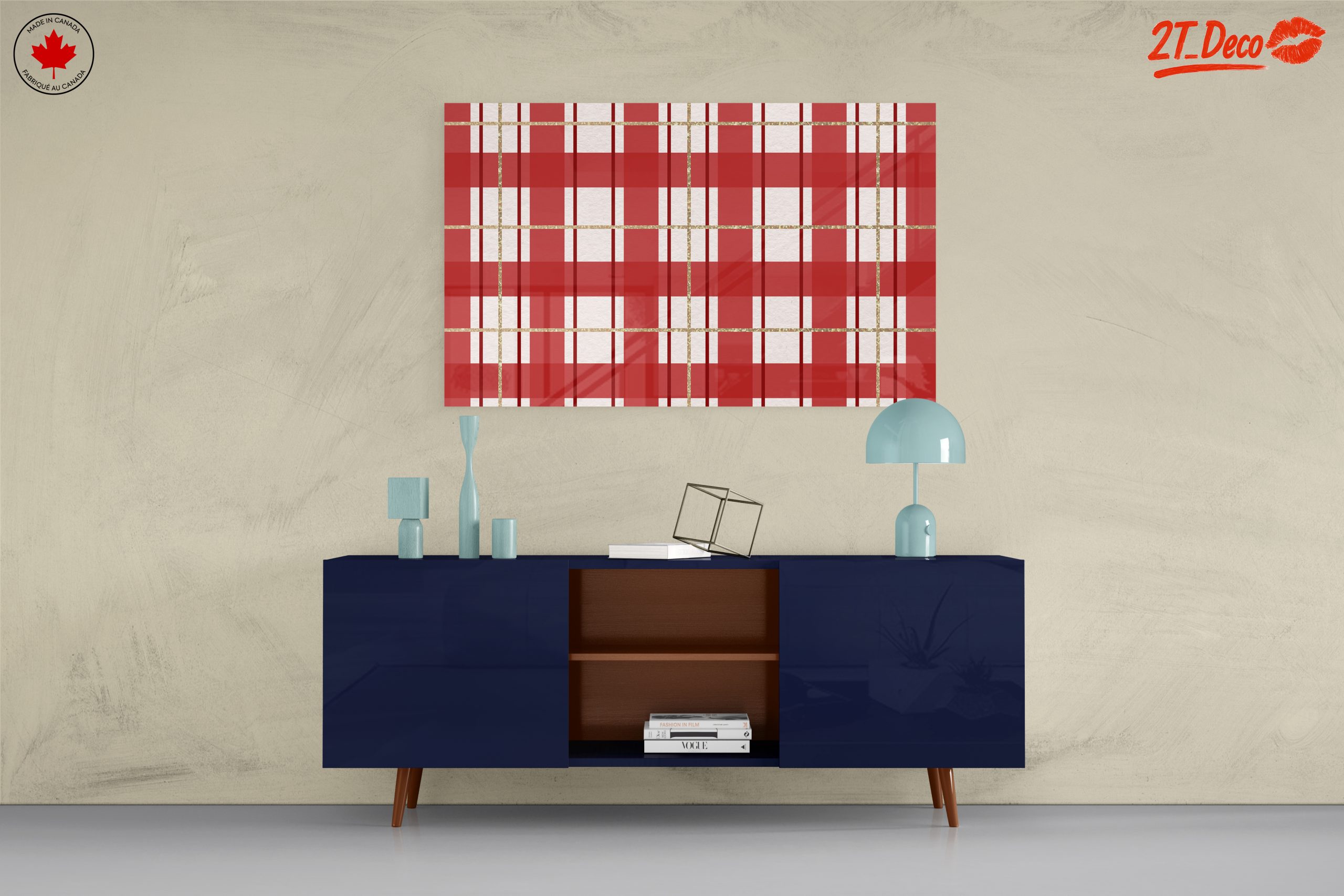 Plaid Pattern Art for Home Decoration - Image 8
