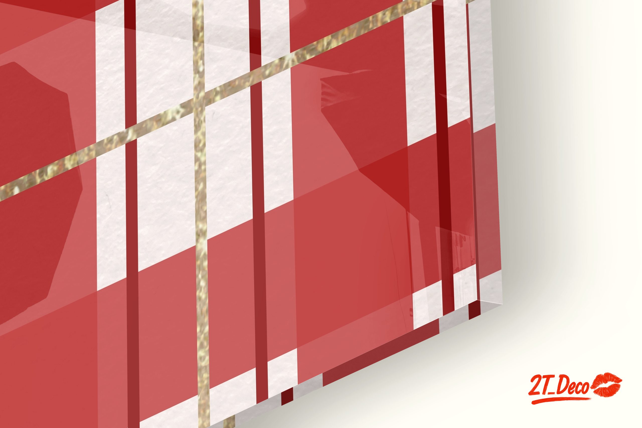 Plaid Pattern Art for Home Decoration - Image 9